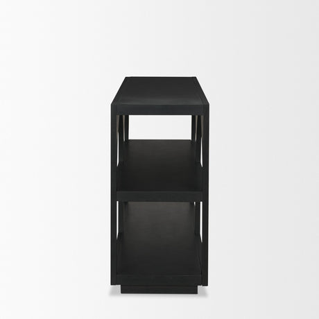 Bela Small Matte Black Arched Console Table from Mercana - Luna Furniture