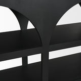 Bela Small Matte Black Arched Console Table from Mercana - Luna Furniture