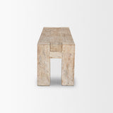 McArthur 64" Whitewash Reclaimed Wood Bench from Mercana - Luna Furniture