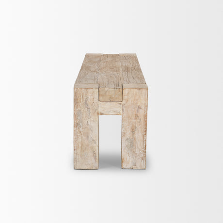 McArthur 64" Whitewash Reclaimed Wood Bench from Mercana - Luna Furniture
