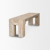 McArthur 64" Whitewash Reclaimed Wood Bench from Mercana - Luna Furniture