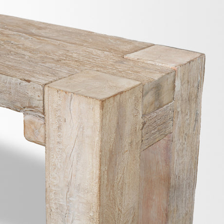 McArthur 64" Whitewash Reclaimed Wood Bench from Mercana - Luna Furniture