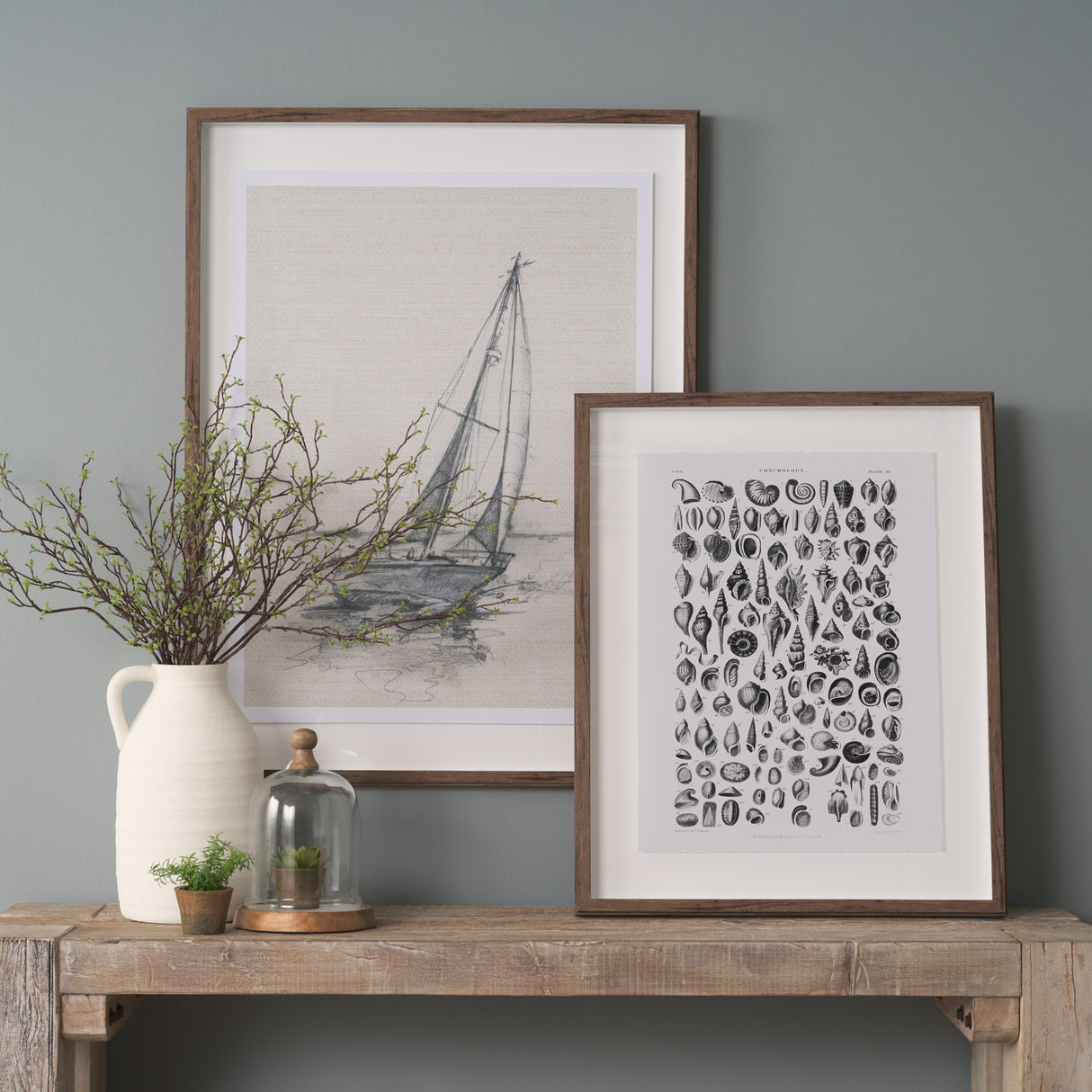 Sealife III by Oliver Goldsmith a Hand Embellished Framed Art Print Matted under Glass from Mercana - Luna Furniture
