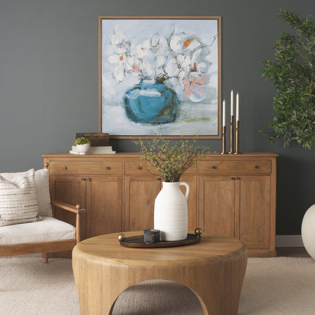 Magnolia Bouquet by Mercana Studio a Hand Embellished Textured Framed Canvas from Mercana - Luna Furniture