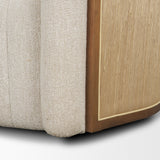Fonda Cream Fabric w/ Natural Jute Swivel Accent Chair from Mercana - Luna Furniture