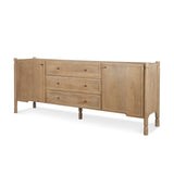 Phil Light Brown Wood 2 Door 3 Drawer Closed Sideboard from Mercana - Luna Furniture