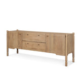 Phil Light Brown Wood 2 Door 1 Drawer w/ Pull Down Media Console from Mercana - Luna Furniture