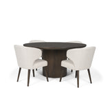 Terra Fluted Dining Table - 4 Niles Chairs from Mercana - Luna Furniture