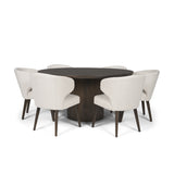 Terra Fluted Dining Table - 6 Niles Chairs from Mercana - Luna Furniture