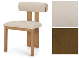 Tribeca Curve Open Back Cream and Dark Brown Tripod Frame Dining Chair from Mercana - Luna Furniture