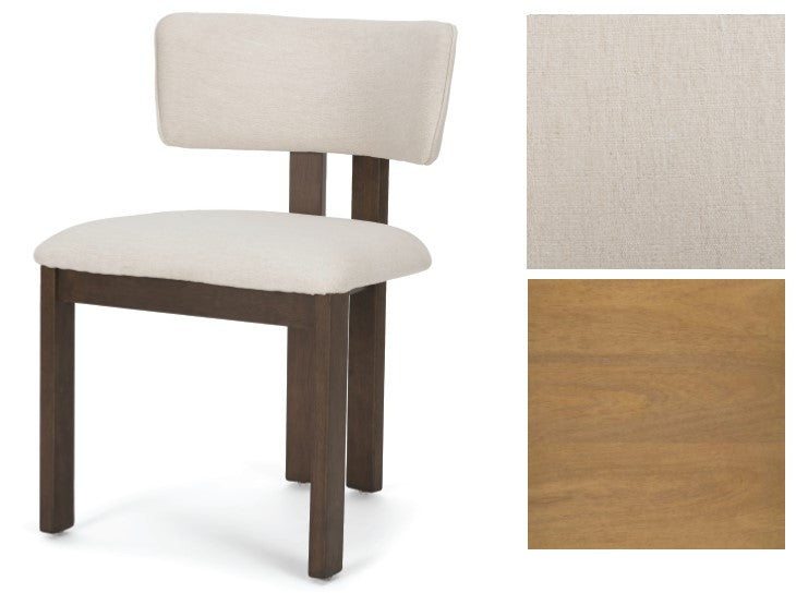 Soho Curved Open Back Cream w/ Light Brown Tripod Frame Dining Chair from Mercana - Luna Furniture