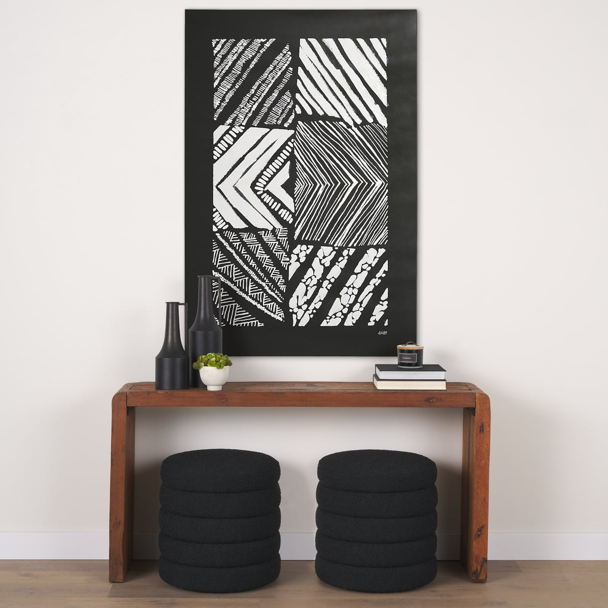 Maze I by Alarm a Hand Embellished Textured Canvas from Mercana - Luna Furniture