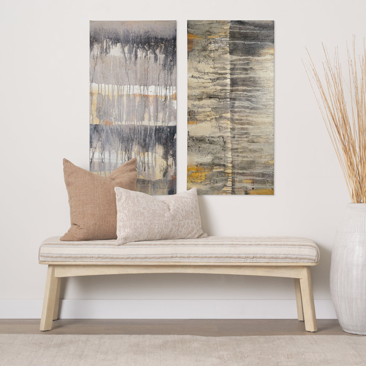 Tectonic I by Albena Hristova a Hand Embellished Textured Canvas from Mercana - Luna Furniture
