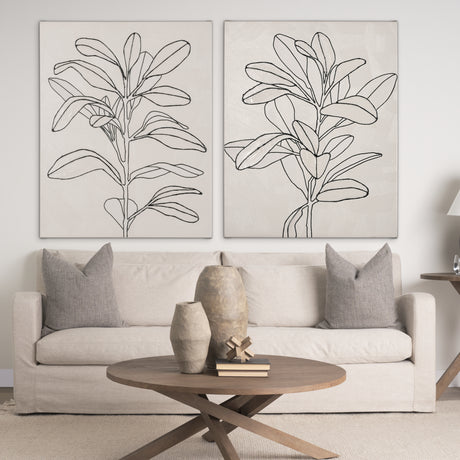 Olive Branch Countour I by Emma Scarvey a Hand Embellished Textured Canvas from Mercana - Luna Furniture