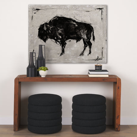 Dynamic Bison II by Ethan Harper a Hand Embellished Textured Canvas from Mercana - Luna Furniture