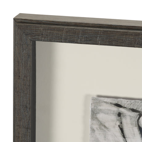 Ponderosa Whisper R by Mercana Studio Hand Embelished Framed Artwork Matted under Glass from Mercana - Luna Furniture