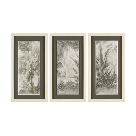 Tropical Coast (Set of 3) by Mercana Studio Hand Embelished Framed Artwork Matted under Glass from Mercana - Luna Furniture