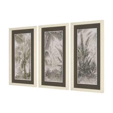 Tropical Coast (Set of 3) by Mercana Studio Hand Embelished Framed Artwork Matted under Glass from Mercana - Luna Furniture