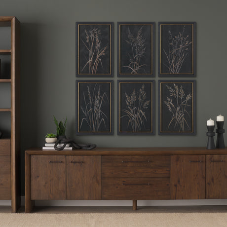 Golden Grasses V by Mercana Studio Hand Embelished Textured Framed Artwork Matted from Mercana - Luna Furniture