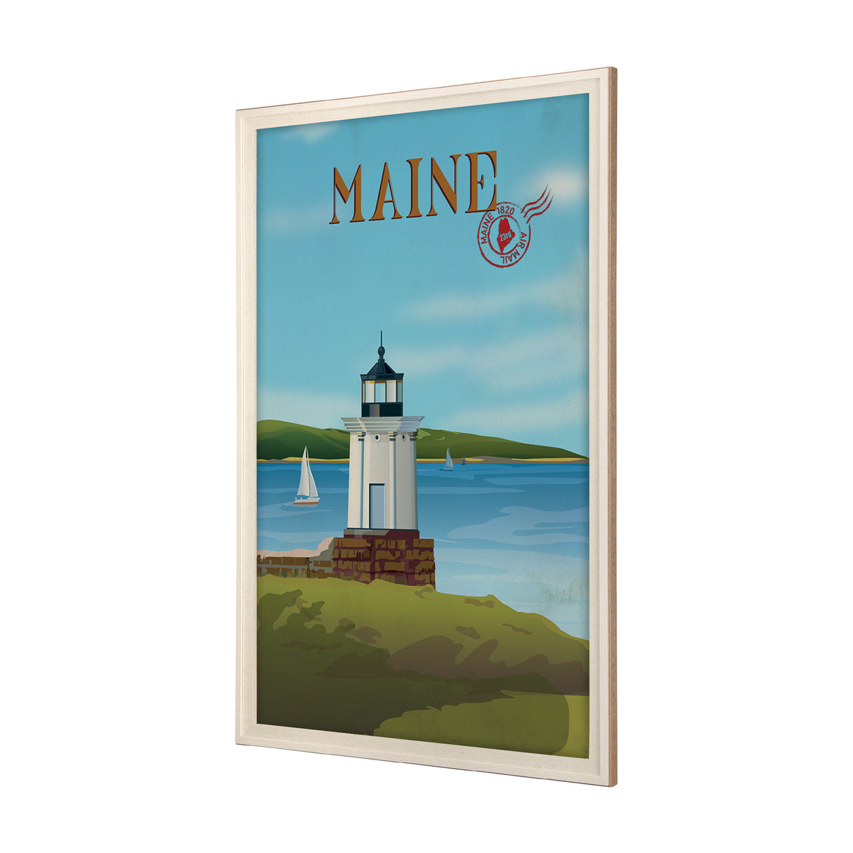 Maine GO (XL) by Mercana Studio Hand Embelished Framed Artwork Matted under Glass from Mercana - Luna Furniture
