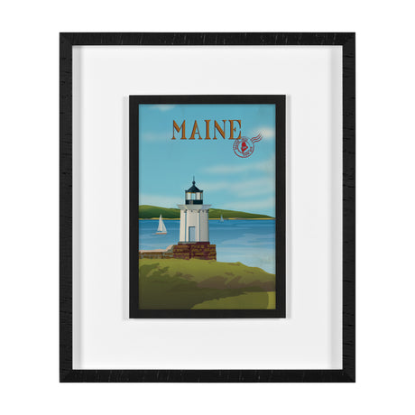 Maine GO (M) by Mercana Studio Framed Artwork Matted under Glass from Mercana - Luna Furniture