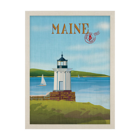 Maine GO (L) by Mercana Studio Textured Framed Artwork Matted from Mercana - Luna Furniture