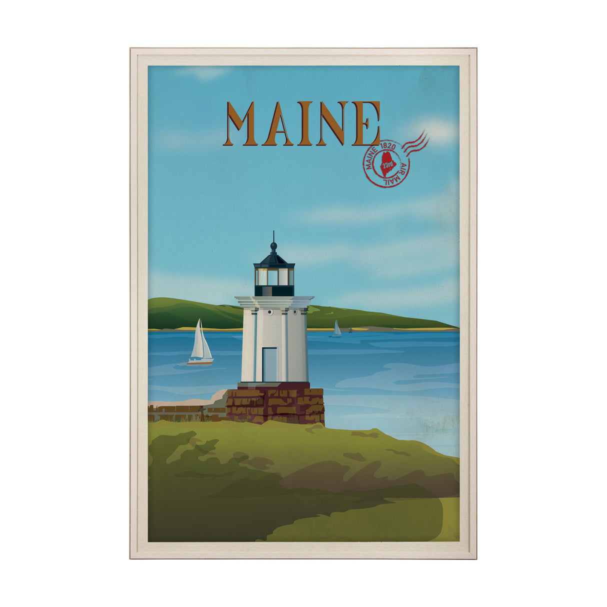 Maine GO (XL) by Mercana Studio Hand Embelished Framed Artwork Matted under Glass from Mercana - Luna Furniture