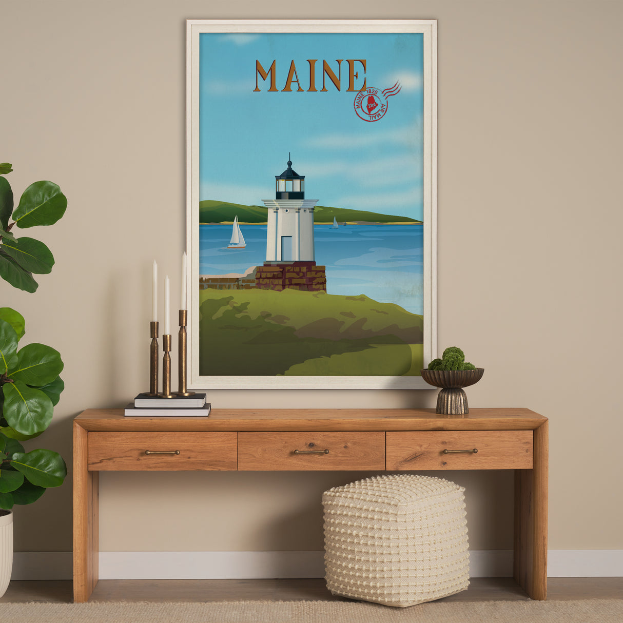 Maine GO (XL) by Mercana Studio Hand Embelished Framed Artwork Matted under Glass from Mercana - Luna Furniture