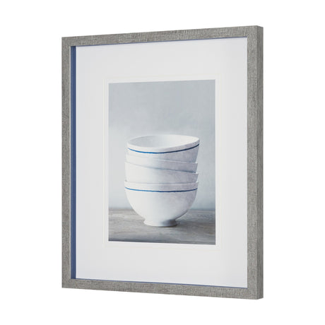 Four Artisan Bowls by Mark Chandon a Framed Art Print Matted under Glass from Mercana - Luna Furniture