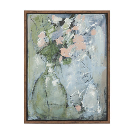 Posies I by Mercana Studio Hand-Embellished Textured Framed Canvas Artwork from Mercana - Luna Furniture