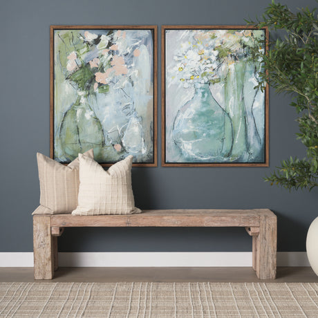 Posies I by Mercana Studio Hand-Embellished Textured Framed Canvas Artwork from Mercana - Luna Furniture