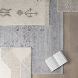 Carla 5x8 Earthy Neutrals Patterned Cotton Area Rug from Mercana - Luna Furniture