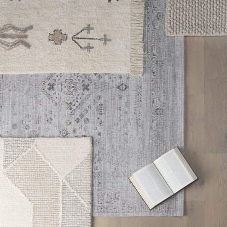 Carla 5x8 Earthy Neutrals Patterned Cotton Area Rug from Mercana - Luna Furniture