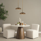 Garnet 13L x 13W Gold Hammered Metal Pendant Light from Mercana - Luna Furniture