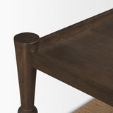 Bondi 42" Dark Brown Wood w/ Paper Rope Shelf Square Coffee Table from Mercana - Luna Furniture