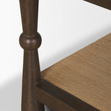 Bondi 42" Dark Brown Wood w/ Paper Rope Shelf Square Coffee Table from Mercana - Luna Furniture