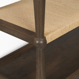 Bondi Dark Brown Wood w/ Paper Rope Shelf Console Table from Mercana - Luna Furniture