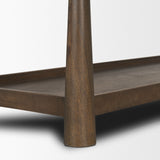 Bondi Dark Brown Wood w/ Paper Rope Shelf Console Table from Mercana - Luna Furniture