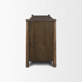 Bondi 85" Dark Brown Wood w/ Paper Rope 4 Door Closed Sideboard from Mercana - Luna Furniture