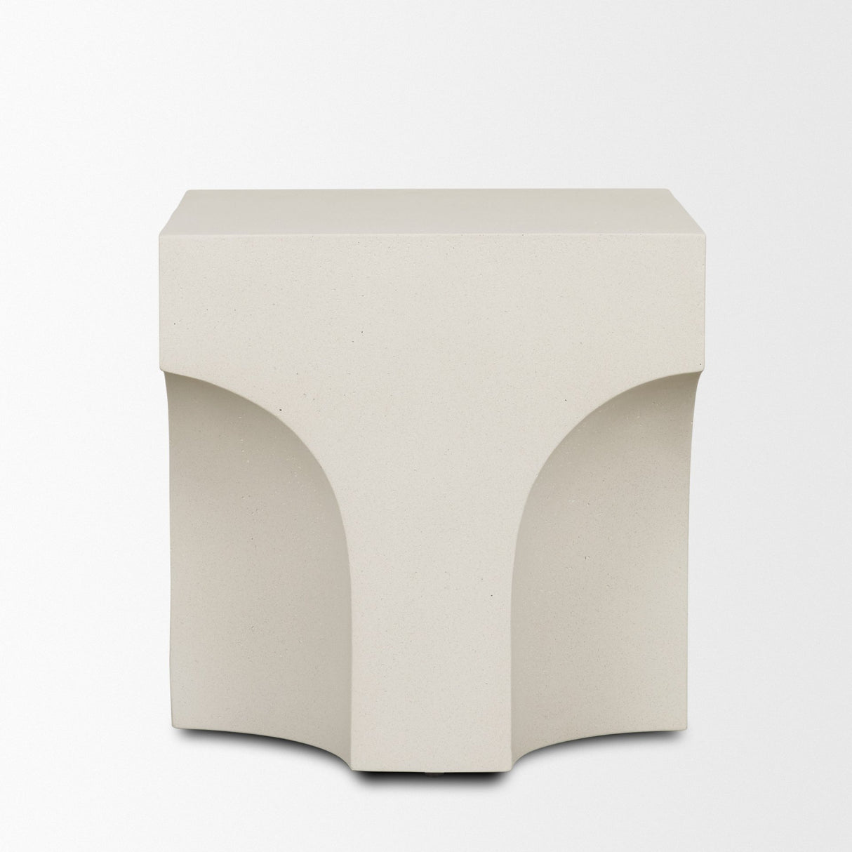 Bunda Square Sculptural Stone Finish Accent Table from Mercana - Luna Furniture