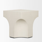 Bunda Square Sculptural Stone Finish Accent Table from Mercana - Luna Furniture