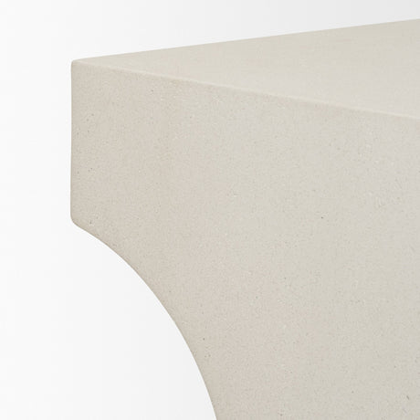 Bunda Square Sculptural Stone Finish Accent Table from Mercana - Luna Furniture