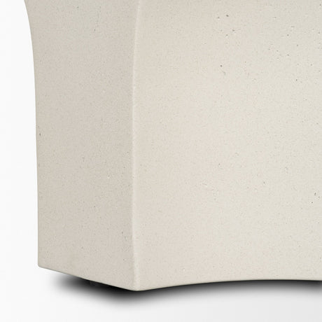 Bunda Square Sculptural Stone Finish Accent Table from Mercana - Luna Furniture