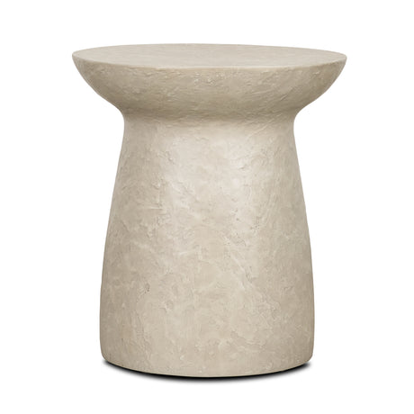 Mesa Round Stone Finish Pillar Accent Table from Mercana - Luna Furniture