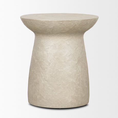 Mesa Round Stone Finish Pillar Accent Table from Mercana - Luna Furniture