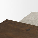 Trayden Gray Fabric w/ Brown Slider Top Coffee Table 55.0X 37.0X 46.0 (cm) from Mercana - Luna Furniture