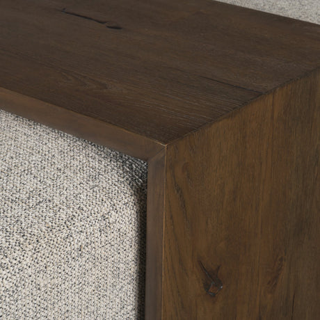 Trayden Gray Fabric w/ Brown Slider Top Coffee Table 55.0X 37.0X 46.0 (cm) from Mercana - Luna Furniture