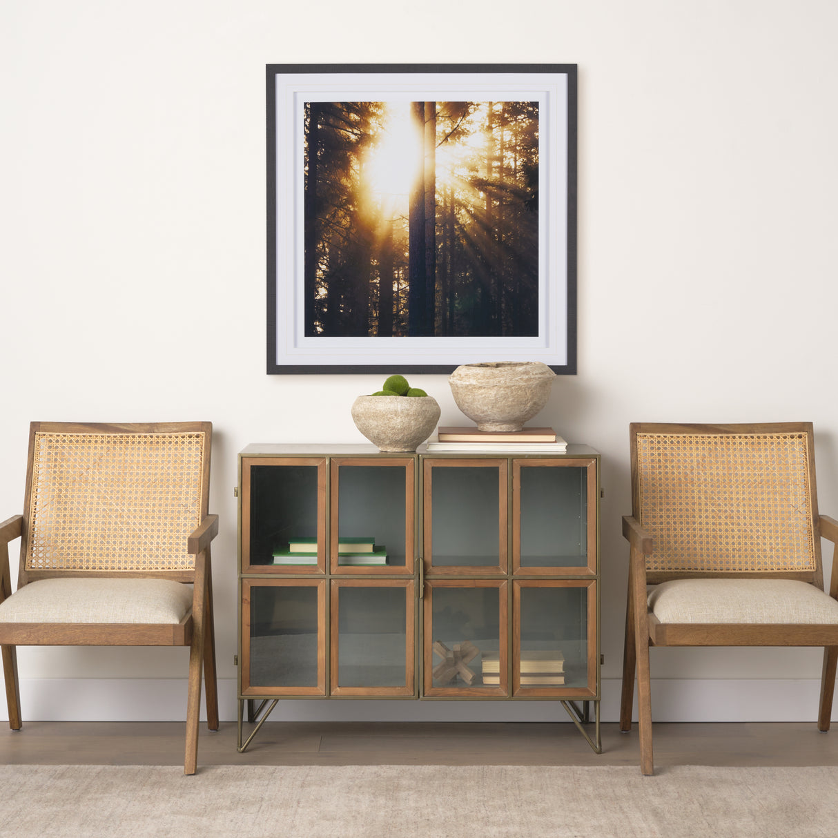 Woodland Glow by Andreas Stridsberg a Hand Embelished Textured Framed Art Photo Matted under Glass from Mercana - Luna Furniture