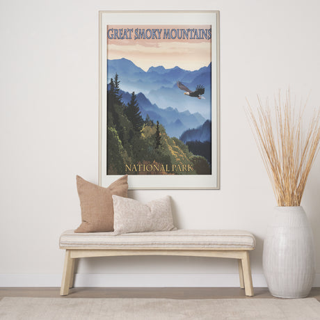 National Park Great Smoky Mountains by Mercana Studio a Framed Art Print Matted under Glass from Mercana - Luna Furniture
