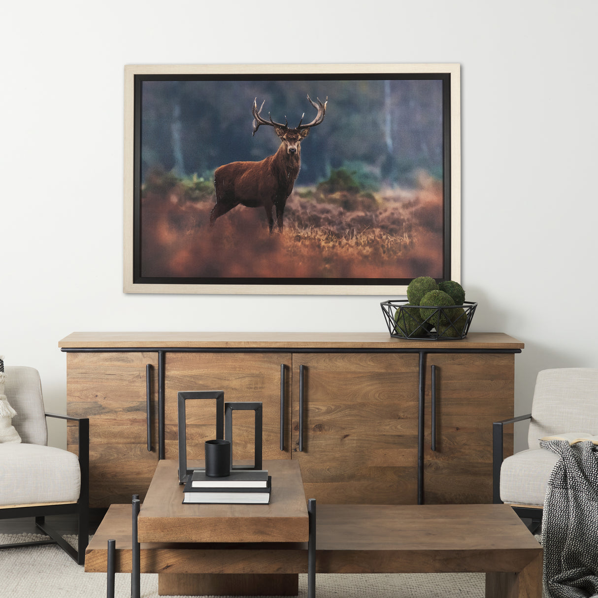 Glorious Stag by Mercana Studio a Hand Embellished Textured Framed Photo Art Print Matted under Glas from Mercana - Luna Furniture